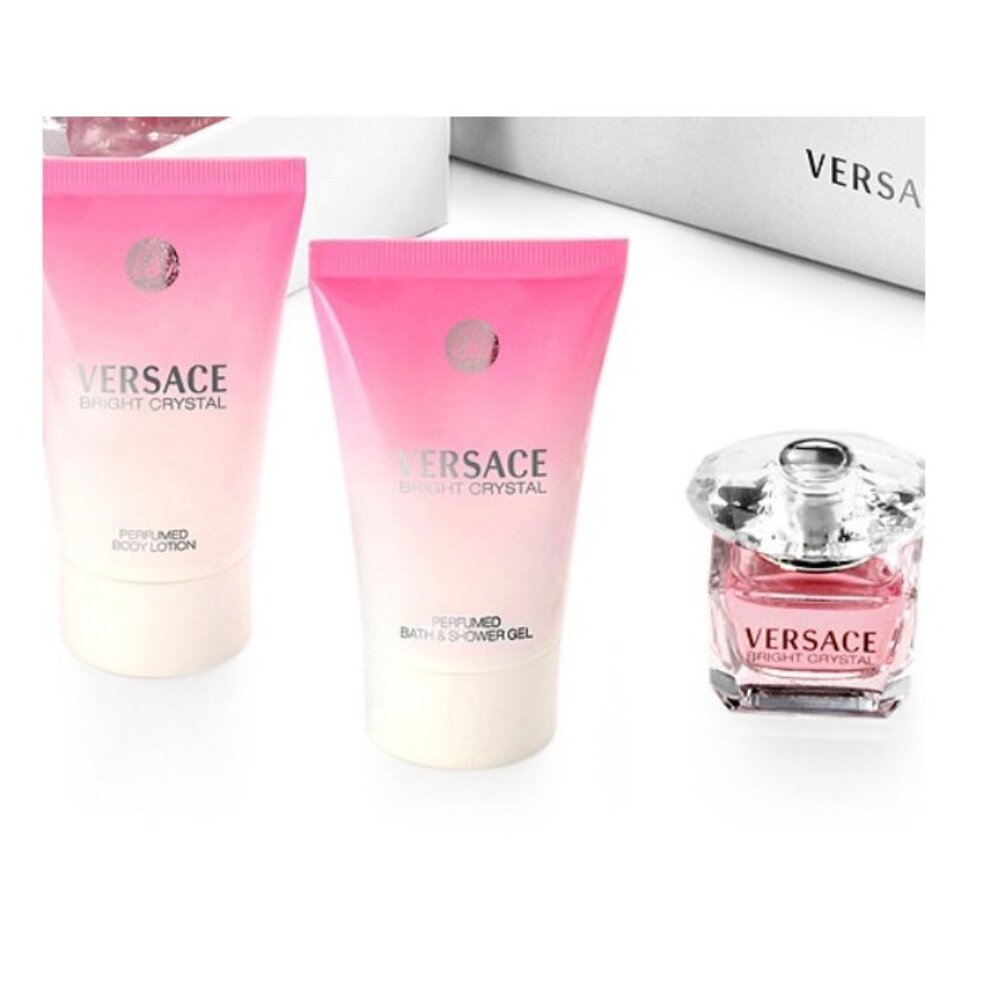 Versace Gift Set-Bright Crystal EDT,Body Lotion,Shower Gel-5ml,25ml-3pc-BOX-NEW - Picture 13 of 16
